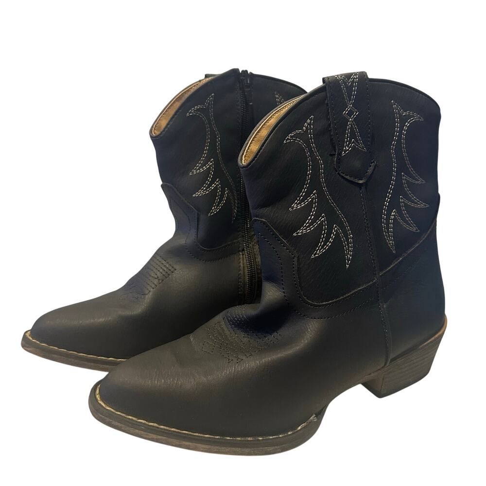 Silver Canyon Womens Western  Short Cowgirl Cowboy Boot, size 7 US - Black NWOT